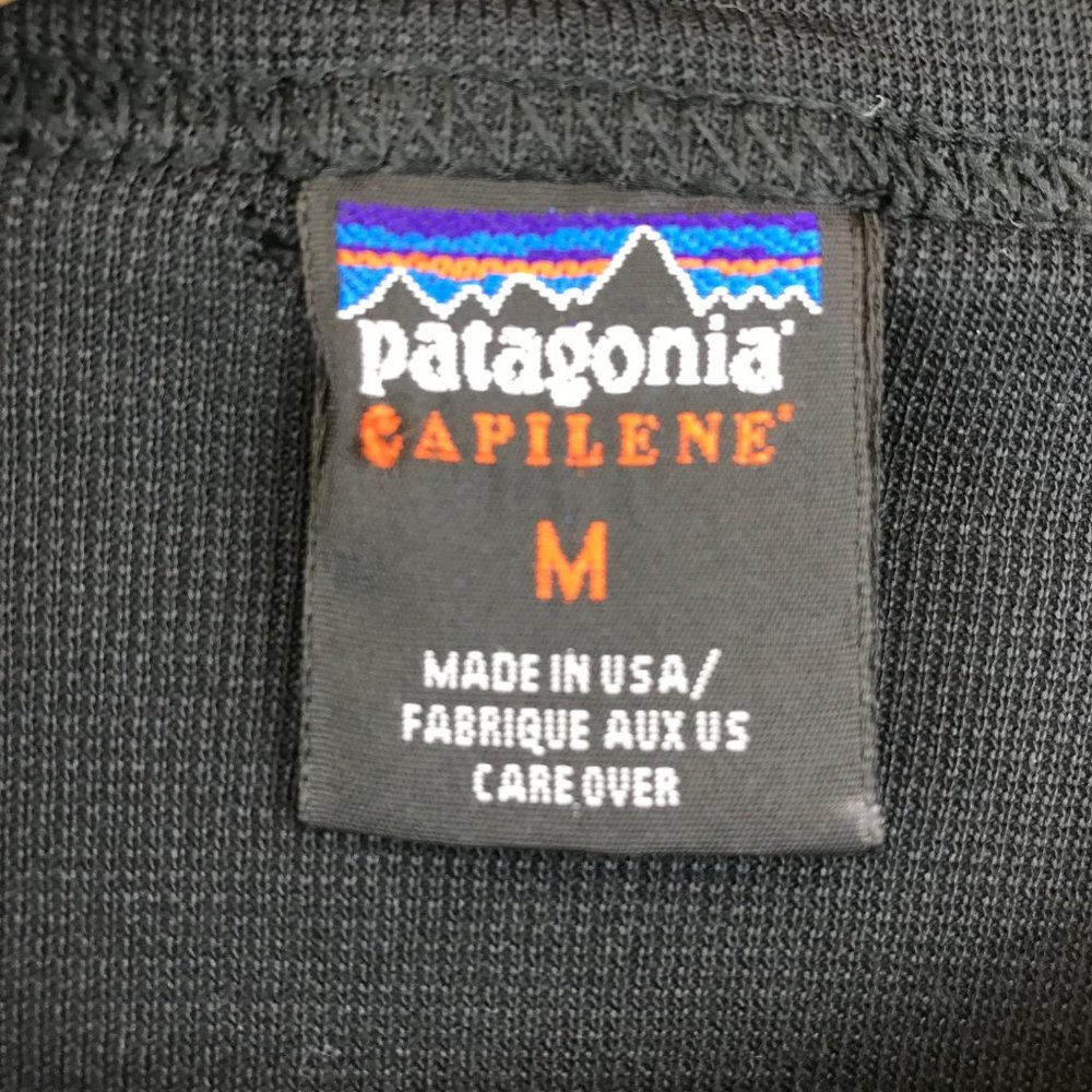 Vintage Patagonia Shirt Mens M Black Capilene Base Layer Active Long Sleeve - Picture 6 of 8